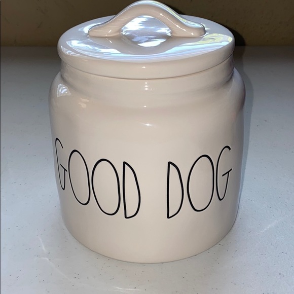 rae dunn good dog treat jar